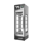 Stagionello® Meat Curing Device 100 kg, stainless steel, 4-sided glass, right side view