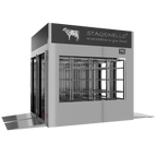 Stagionello® Meat Curing Device 1200 kg Tunnel, stainless steel, solid door, left side view