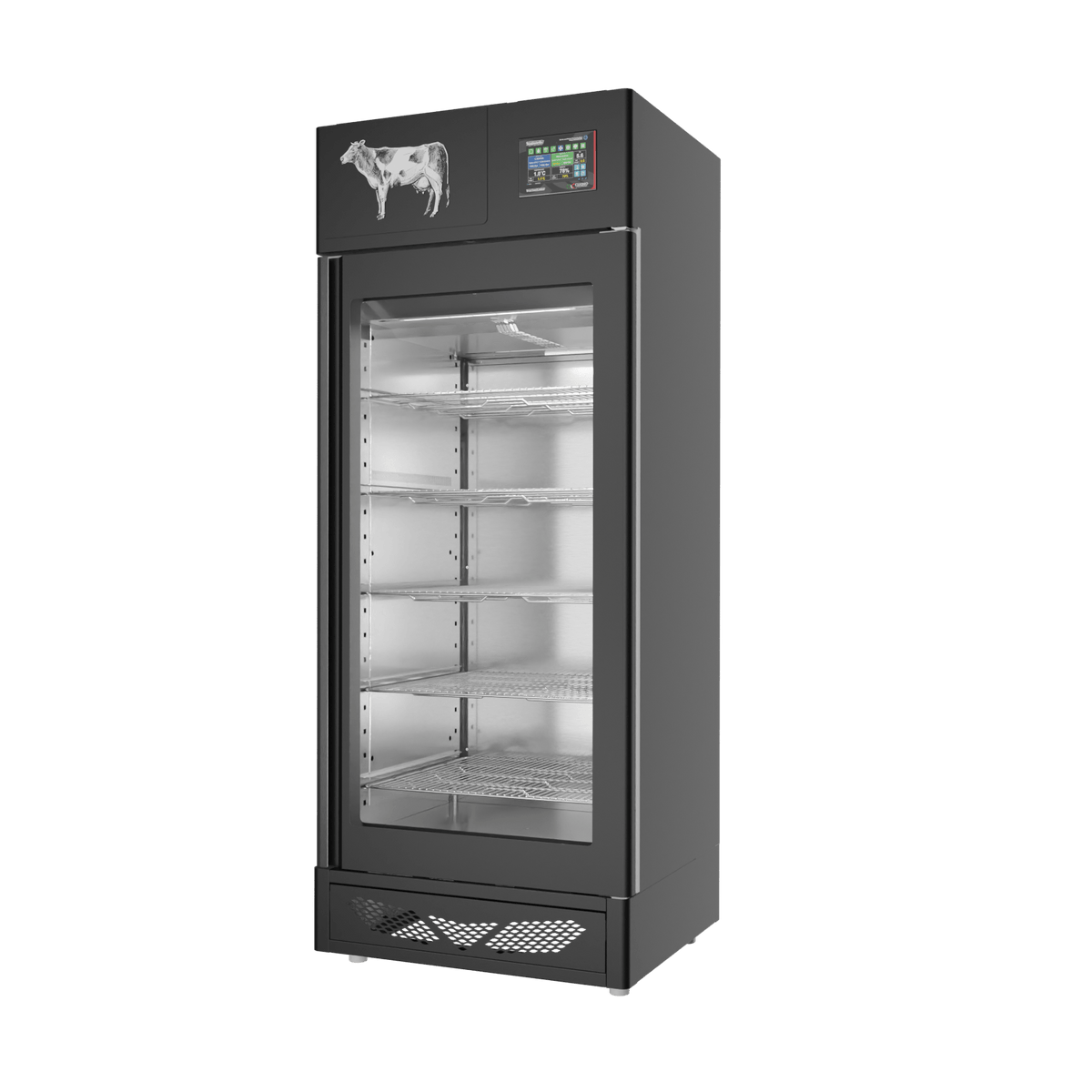 Stagionello® Meat Curing Device 150 kg, black finish, solid door