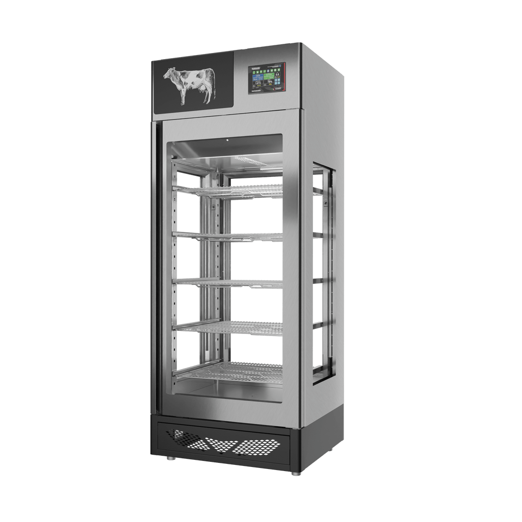 Stagionello® Meat Curing Device 150 kg, stainless steel, 4-sided glass