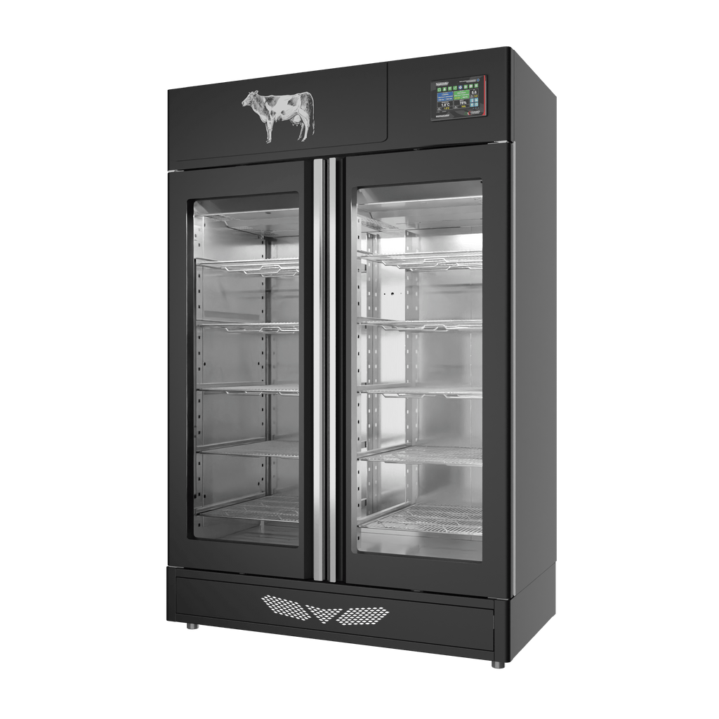 Stagionello® Meat Curing Device 200 kg, black finish, solid door, right side view