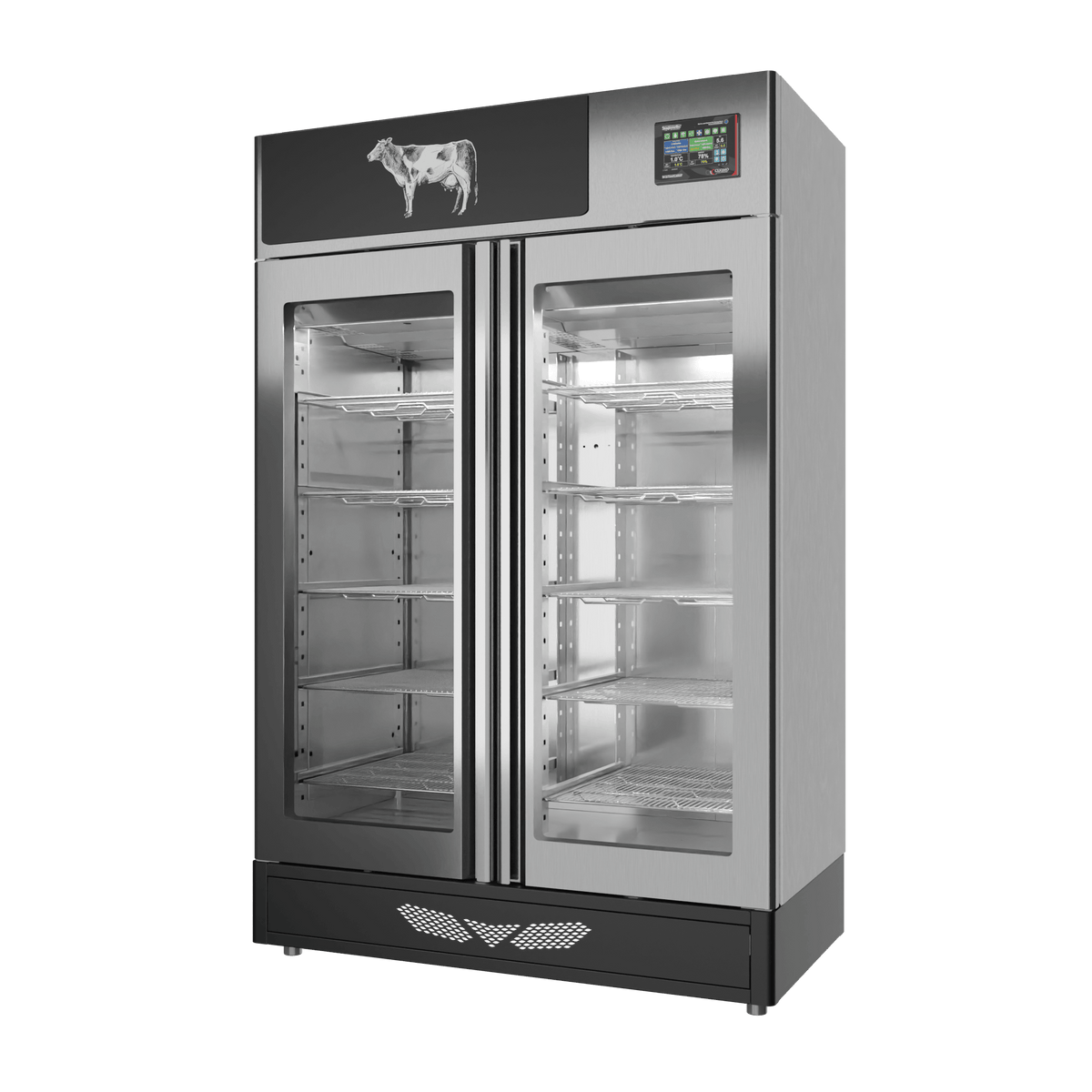 Stagionello® Meat Curing Device 200 kg, stainless steel, solid door, right side view