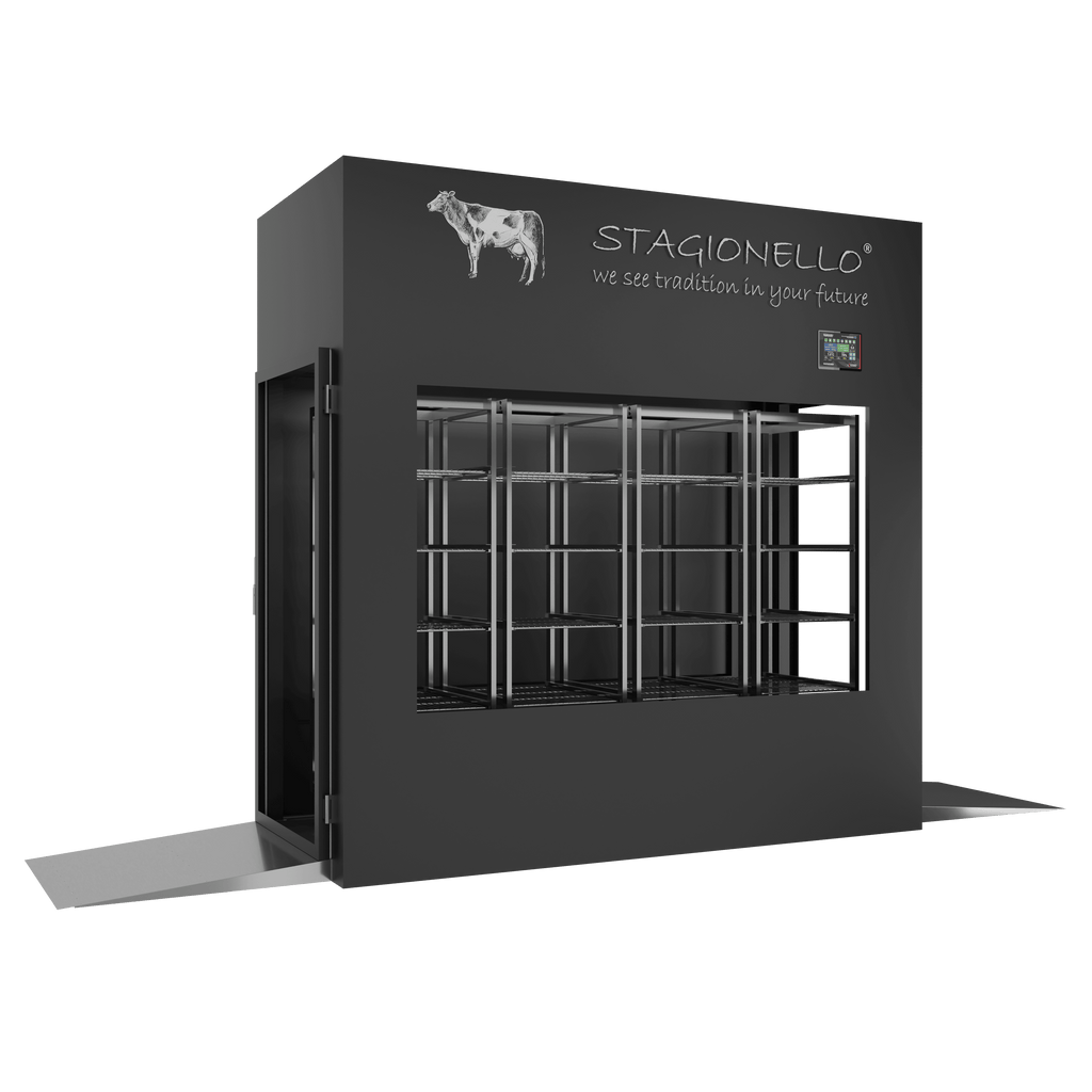 Stagionello® Meat Curing Device 600 kg Tunnel, solid door, left side view