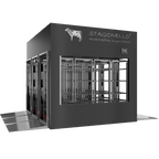 Stagionello® Meat Curing Device 1800 kg Tunnel, black finish, solid door, left side view