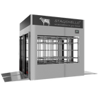 Stagionello® Meat Curing Device 1200 kg Tunnel, stainless steel, 4-sided glass, left side view