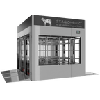 Stagionello® Meat Curing Device 1800 kg Tunnel, stainless steel, 4-sided glass, left side view
