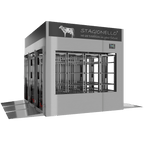 Stagionello® Meat Curing Device 1800 kg Tunnel, stainless steel, solid door, left side view