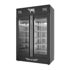Stagionello® Meat Curing Device TWIN 100 + 100 kg, black finish, solid door, right side view