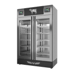 Stagionello® Meat Curing Device TWIN 100 + 100 kg, stainless steel, solid door, right side view