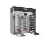 Stagionello® Meat Curing Device 100 + 300 kg Walk-In, stainless steel, solid door, right side view