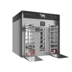 Stagionello® Meat Curing Device 1200 kg Walk-In, stainless steel, 2-sided glass, left side view