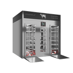 Stagionello® Meat Curing Device 1200 kg Walk-In, stainless steel, solid door, right side view