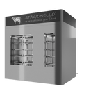 Stagionello® Meat Curing Device 200/600 kg Walk-In, stainless steel, 2-sided glass, rear right view