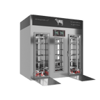 Stagionello® Meat Curing Device 200/600 kg Walk-In, stainless steel, 2-sided glass, left side view