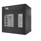 Stagionello® Meat Curing Device 200/600 kg Walk-In, 2-sided glass, rear view