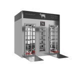Stagionello® Meat Curing Device 800 kg Walk-In, stainless steel, 2-sided glass, left side view