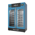 Stagionello® Fish Curing Device TWIN 100 + 100 kg, blue finish, solid door, right side view