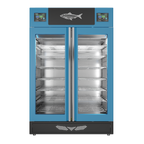 Stagionello® Fish Curing Device TWIN 100 + 100 kg, blue finish, solid door, front view