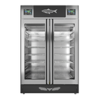 Stagionello® Fish Curing Device TWIN 100 + 100 kg, stainless steel, solid door, front view