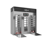 Stagionello® Fish Curing Device 100/300 kg Walk-In, stainless steel, 2-sided glass, left side view