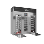 Stagionello® Fish Curing Device 400 kg Walk-In, stainless steel, solid door, left side view