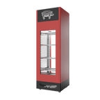 Stagionello® Salami Curing Device 100 kg, red finish, 2-sided glass, rear view