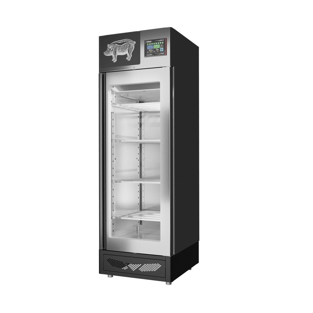 Stagionello® Salami Curing Device 100 kg, stainless steel, solid door, right side view