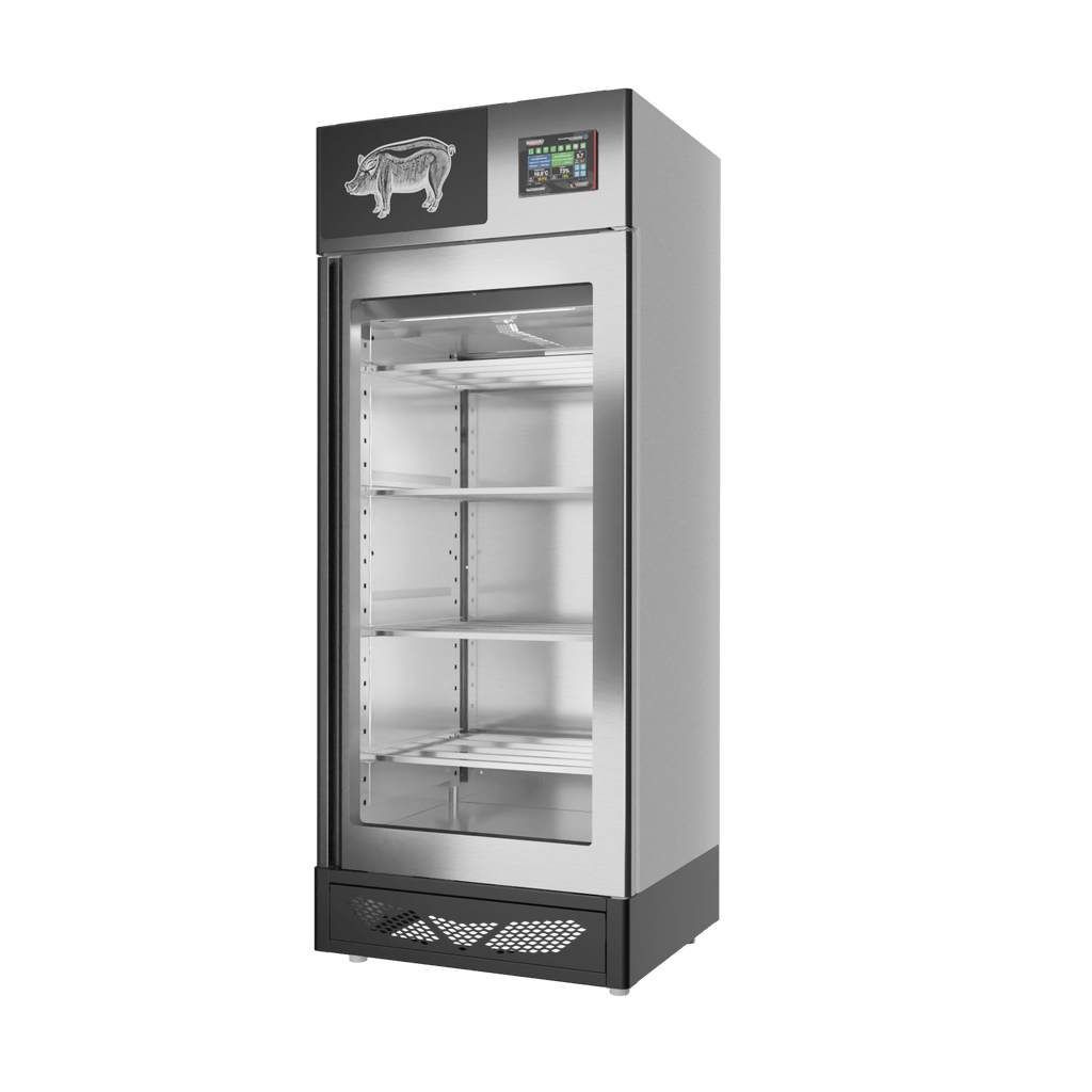 Stagionello® Salami Curing Device 150 kg, stainless steel, solid door, right side view
