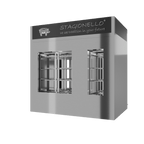 Stagionello® Salami Curing Device 200/600 kg Walk-In, stainless steel, 2-sided glass, rear view