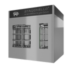 Stagionello® Salami Curing Device 300/900 kg Walk-In, stainless steel, 2-sided glass, rear view
