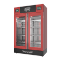 Stagionello® Salami Curing Device TWIN 100 + 100 kg, red finish, solid door, right side view