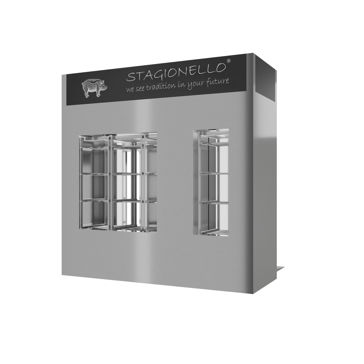 Stagionello® Salami Curing Device 100/300 kg Walk-In, rear view