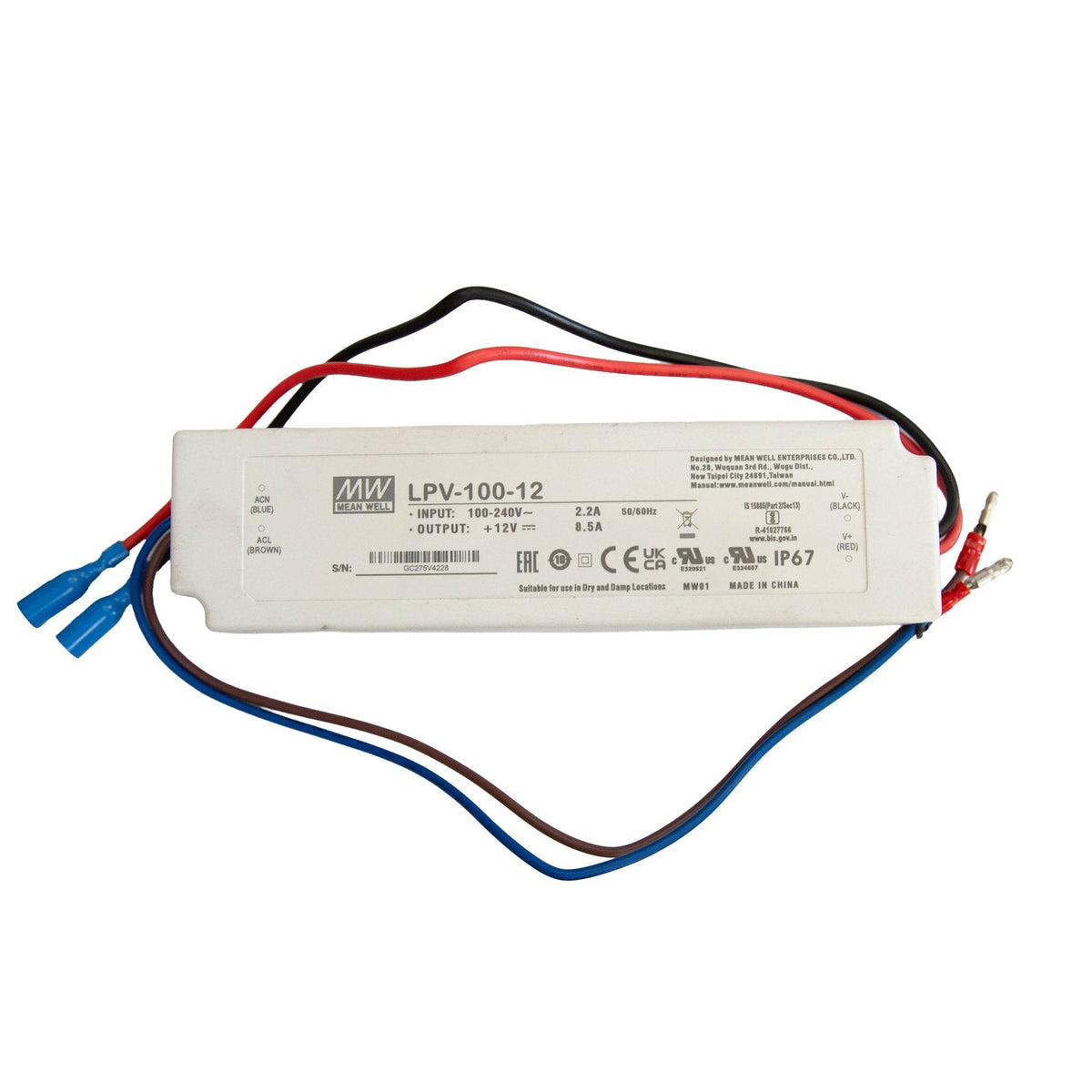LED Power Supply 120W 12V IP20 – Walk-In, genuine Stagionello® spare part
