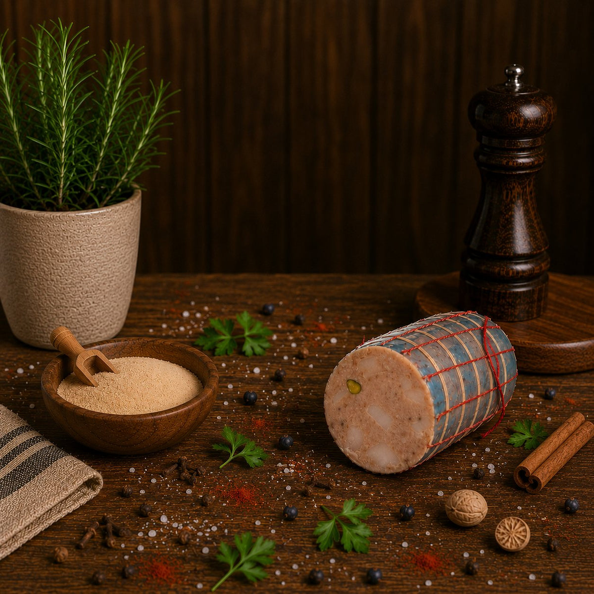 Fish Mortadella Seasoning Blend, alternate view – Stagionello® Chef
