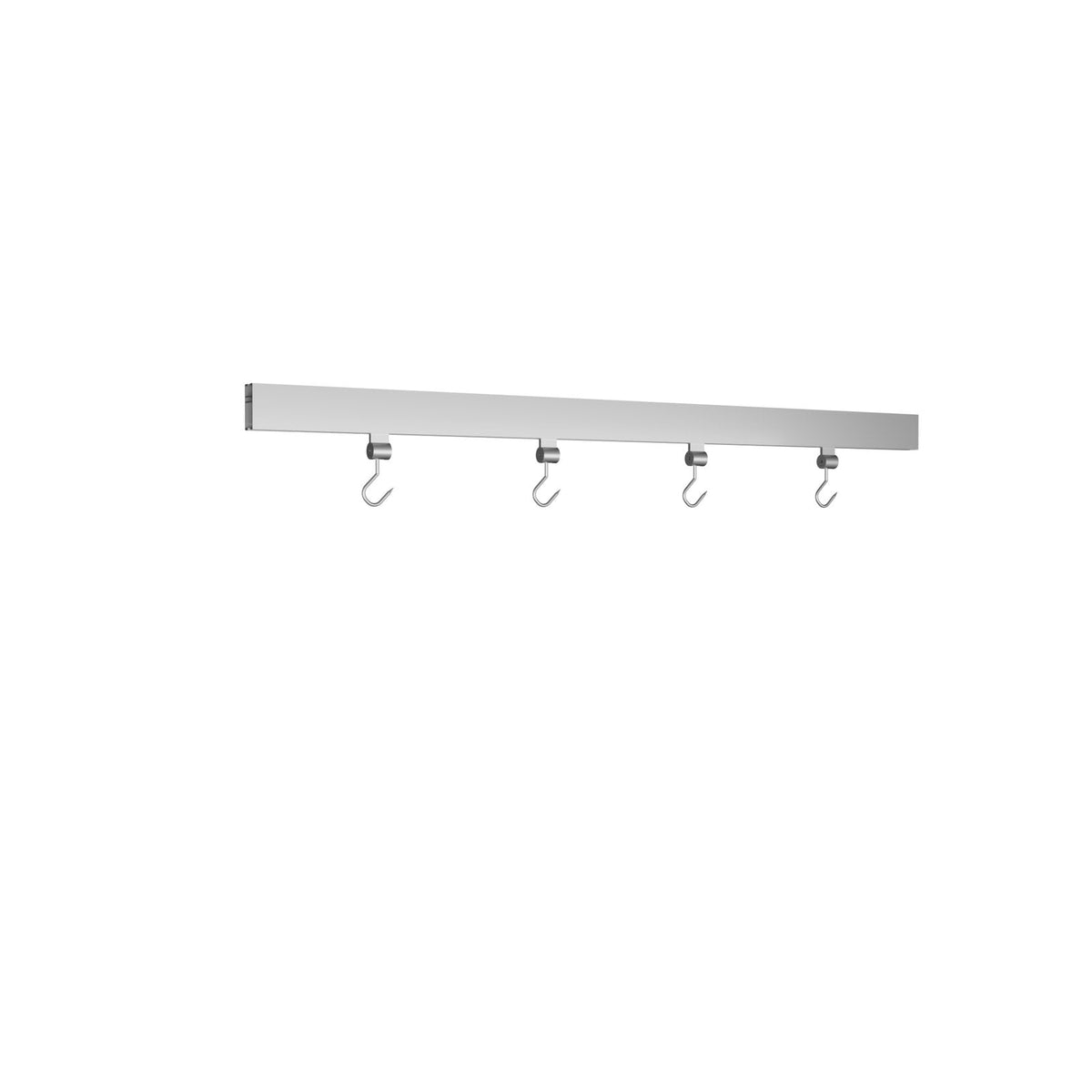 Stainless steel overhead rail with 4 sliding hooks, Stagionello® accessory